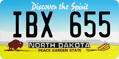 ND license plate IBX655