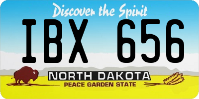 ND license plate IBX656