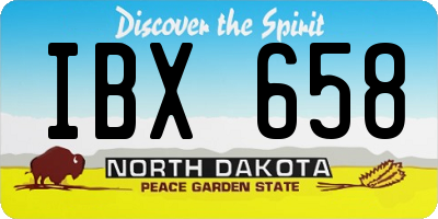 ND license plate IBX658
