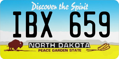 ND license plate IBX659