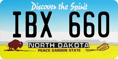 ND license plate IBX660