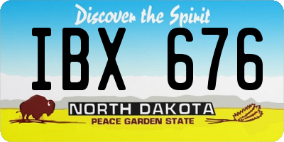 ND license plate IBX676
