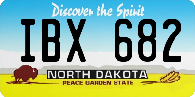 ND license plate IBX682