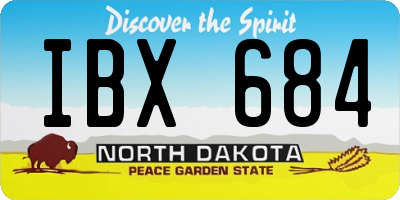 ND license plate IBX684