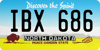 ND license plate IBX686