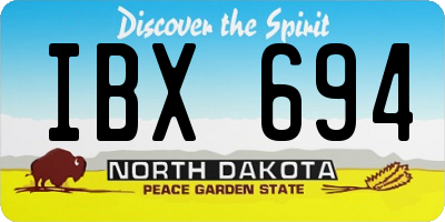 ND license plate IBX694