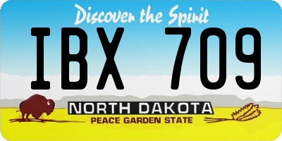 ND license plate IBX709