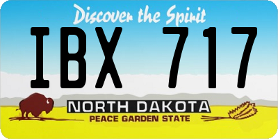 ND license plate IBX717