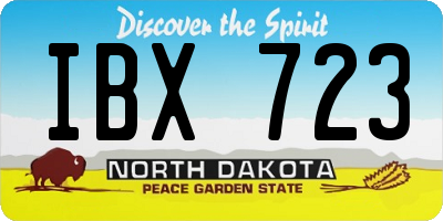 ND license plate IBX723