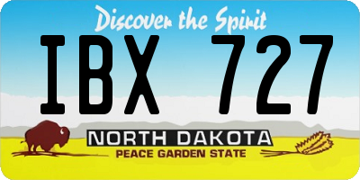 ND license plate IBX727