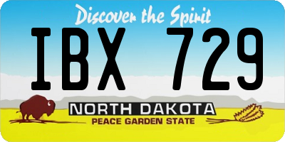 ND license plate IBX729