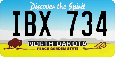 ND license plate IBX734