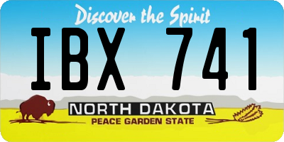 ND license plate IBX741