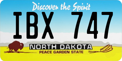 ND license plate IBX747