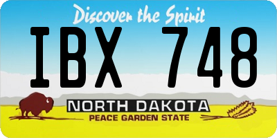 ND license plate IBX748