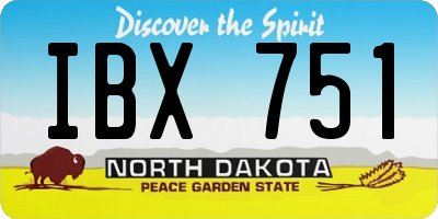 ND license plate IBX751