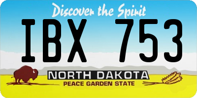 ND license plate IBX753
