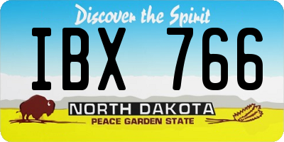 ND license plate IBX766