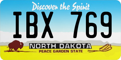 ND license plate IBX769