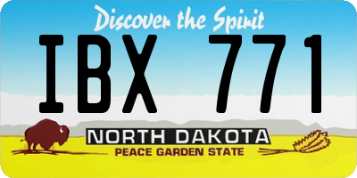 ND license plate IBX771