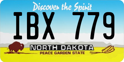 ND license plate IBX779