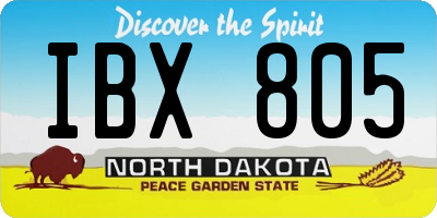 ND license plate IBX805