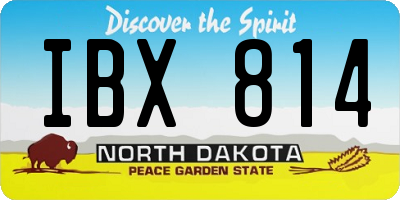 ND license plate IBX814