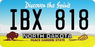 ND license plate IBX818