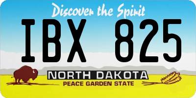 ND license plate IBX825
