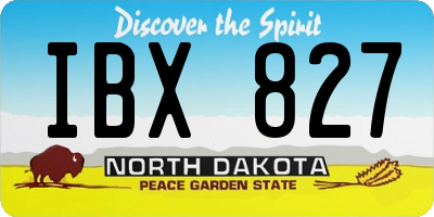 ND license plate IBX827