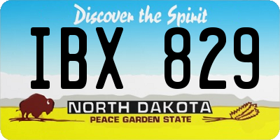 ND license plate IBX829