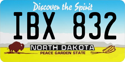 ND license plate IBX832