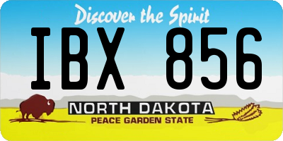 ND license plate IBX856
