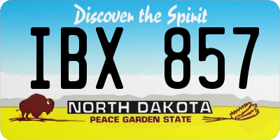 ND license plate IBX857
