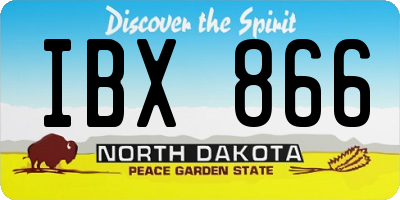 ND license plate IBX866