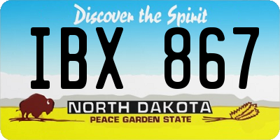 ND license plate IBX867