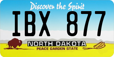 ND license plate IBX877