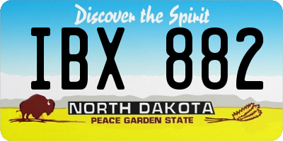 ND license plate IBX882