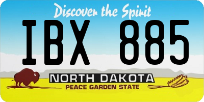 ND license plate IBX885