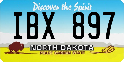ND license plate IBX897