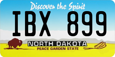 ND license plate IBX899
