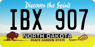 ND license plate IBX907