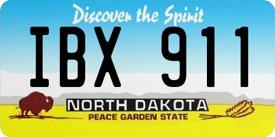 ND license plate IBX911