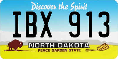 ND license plate IBX913