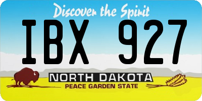 ND license plate IBX927