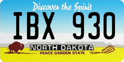 ND license plate IBX930