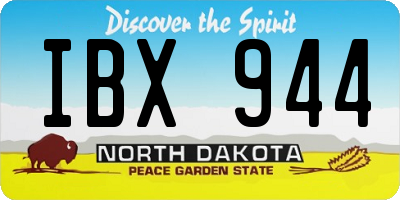 ND license plate IBX944