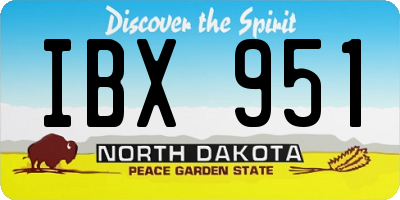 ND license plate IBX951