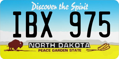 ND license plate IBX975