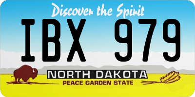 ND license plate IBX979